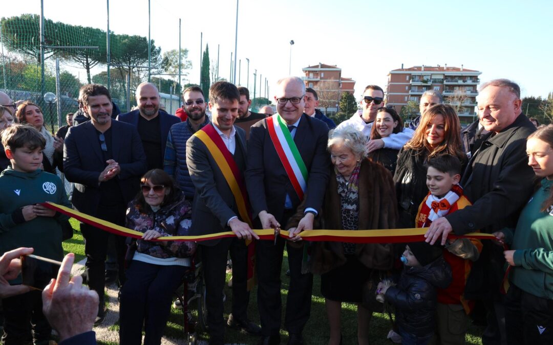 Inaugurato il campo dell’Alba Roma che porta il nome di Carlo Mazzone
